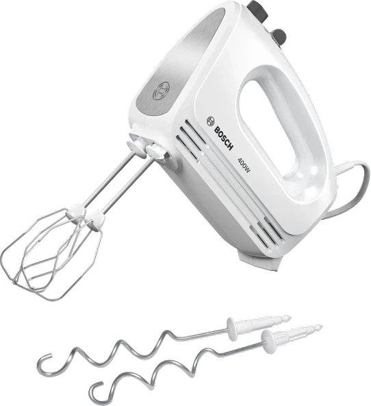BOSCH MFQ24200 El Mikseri CleverMixx 400 W Beyaz, Paslanmaz çelik ürün görseli 1