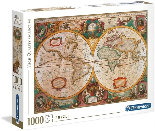 Clementoni Old Map 1000 Parça High Quality Collection Yetişkin Puzzle ürün görseli 1