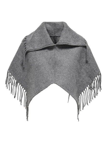 Only   ONLADELLE FRINGE COLLAR CC Kadın Gri Atkı - 15350306 ürün görseli 1
