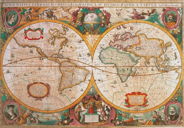 Clementoni Old Map 1000 Parça High Quality Collection Yetişkin Puzzle - Resim 3