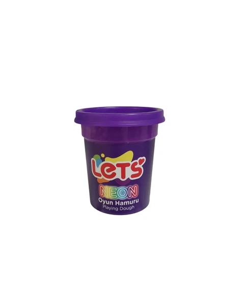 Lets Oyun Hamuru Tek Renk Neon Mor 110 Gram ürün görseli 1