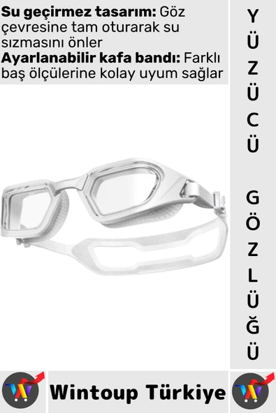 #Gözlük Yetişkin Çocuk Su Sızdırmaz Buğu Önleyici Lens Şık Ayarlanabilir Deniz Havuz Yüzücü Gözlüğü ürün görseli 1