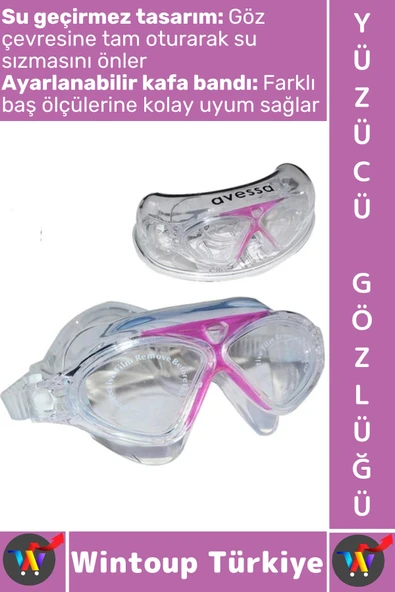 #Gözlük Ergonomik Konforlu Su Geçirmez Buğu Önleyici Ayarlanabilir Şık Çocuk Yetişkin Yüzücü Gözlüğü ürün görseli 1