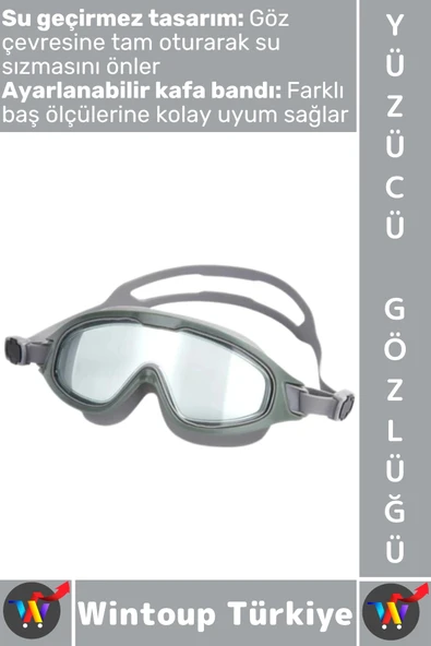 #Gözlük Yetişkin Çocuk Sızdırmaz Buğu Önleyici UV Korumalı Lens Çok Şık Ayarlanabilir Yüzücü Gözlüğü ürün görseli 1