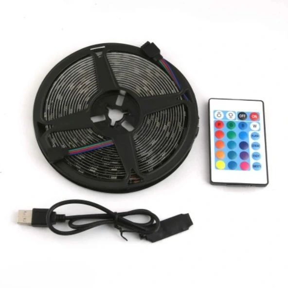 Vexor RGB Şerit 30 LED Kumandalı USB Bağlantılı ürün görseli 1