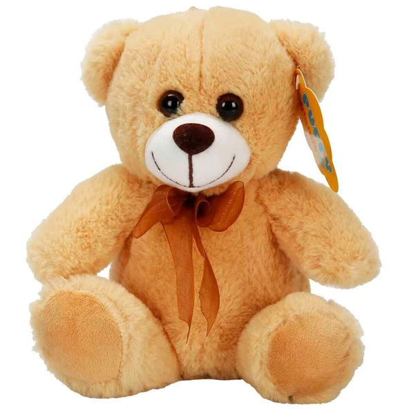 0998 SUN-JHN-PFF-SK PELUŞ AYI OTURAN KURDELELİ 21CM  -Stokta Olan Renk Gönderilir ürün görseli 1