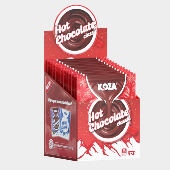 Koza Tek İçimlik Premium Sıcak Çikolata Aromalı İçecek Tozu (12 Stick) ürün görseli 1
