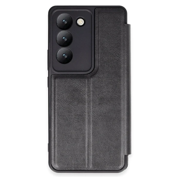 Vivo V30 Lite 4g Kılıf Flip Cover - Siyah ürün görseli 1