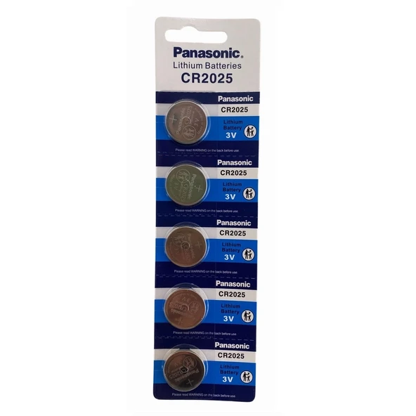 Panasonic Cr2025 3v Lityum Bios Baskül Terazi Pili 5 li Kartela 5 Adet ürün görseli 1