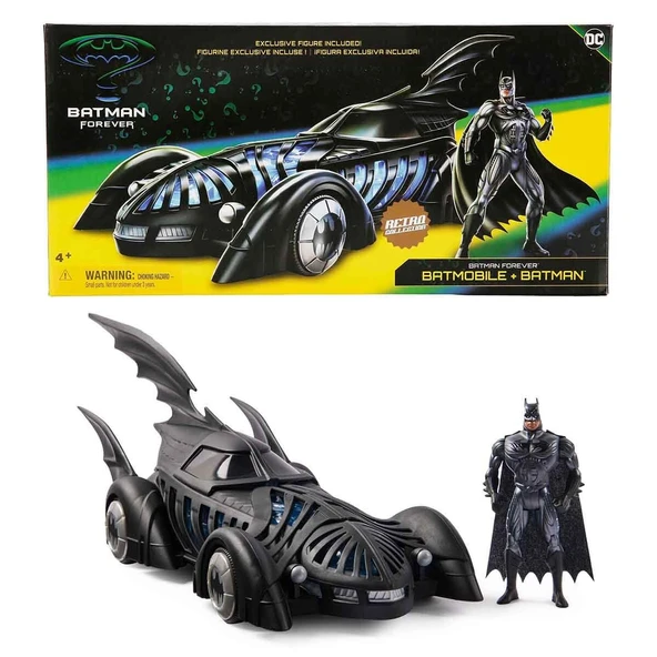 Batman Forever Retro Collection - 50 cm Dev Batmobile ve Batman Figür Seti - Resim 2
