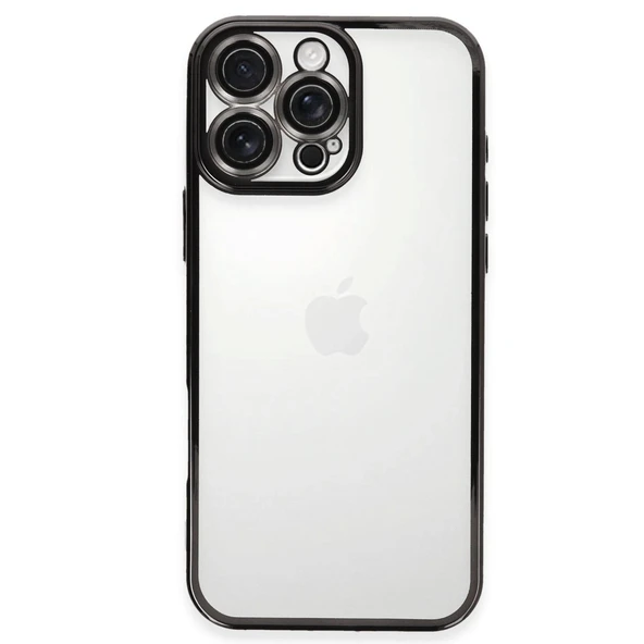 Apple İphone 16 Pro Max Kılıf Razer Lensli Silikon - Siyah ürün görseli 1