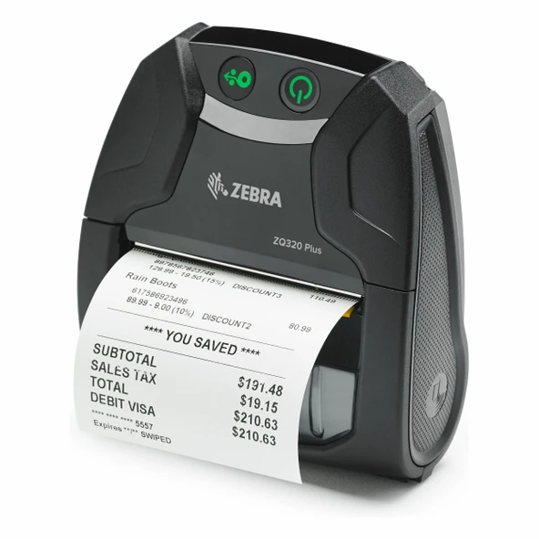 Zebra ZQ320 Plus Direkt Termal Bluetooth Taşınabilir Fiş Yazıcı ürün görseli 1