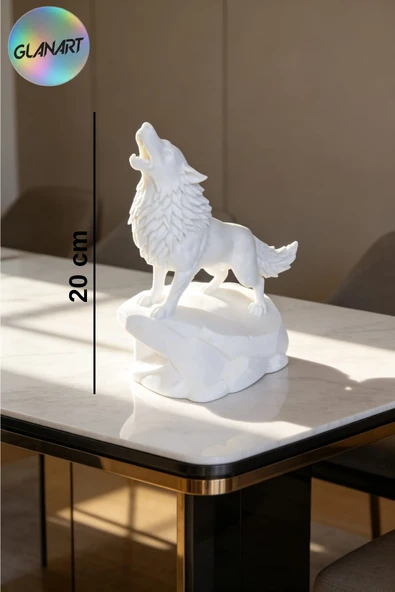 hediyelik 3 boyutlu uluyan kurt figürü (3D Filament) 1 adet ürün görseli 1