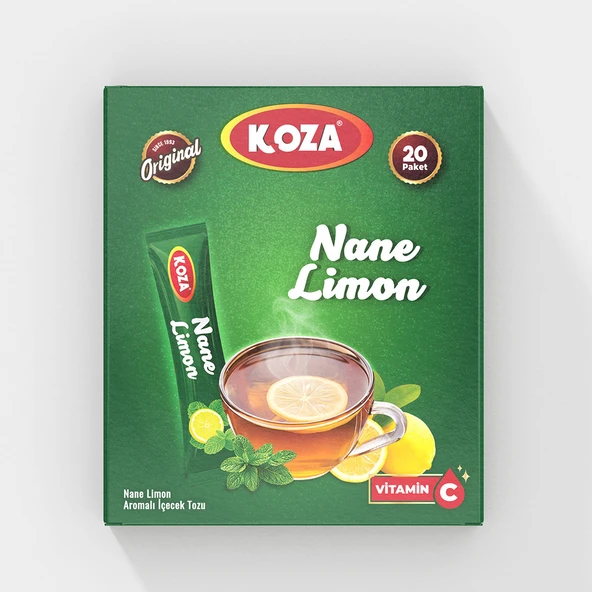 Koza Tek İçimlik Nane Limon Aromalı Toz İçecek (20 Stick) ürün görseli 1