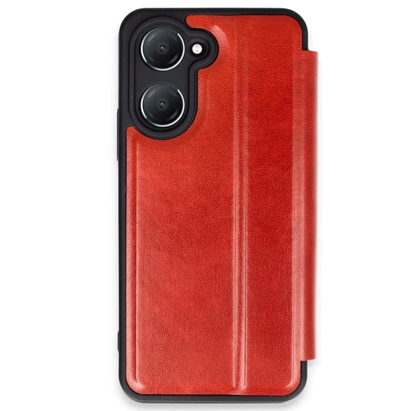 Vivo Y18 Kılıf Flip Cover - Kırmızı ürün görseli 1