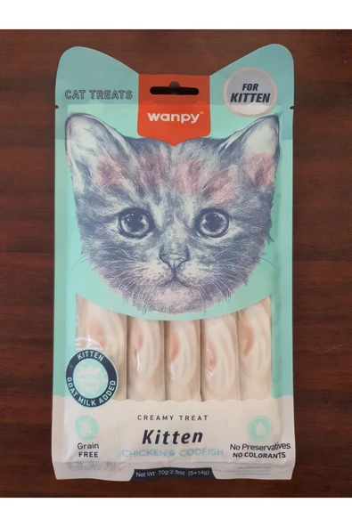 PATİLİMARKET yavru kedi krema ödülü tavuklu-morina balıklı 5*14 gr ürün görseli 1