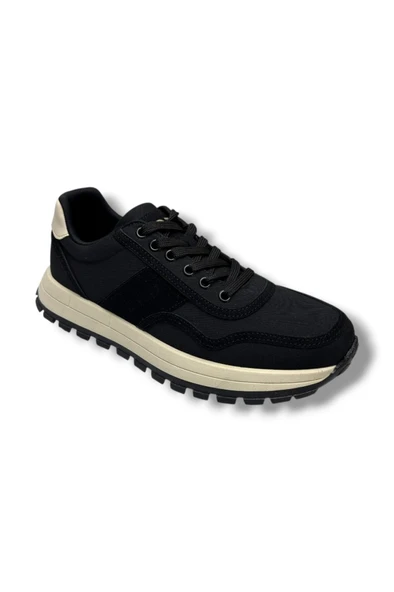 RYT 26YM Med-26 Keten Anatomik Taban Erkek Sneaker Siyah Bej ürün görseli 1