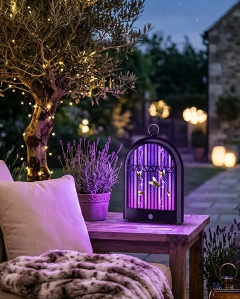 Şarjlı Uv Böcek Öldürücü Lamba Balkon Ve Bahçe İçin Uygun ürün görseli 1