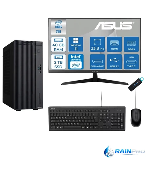 Expertcenter P500MV Core 5-210H 40 GB RAM DDR5 2 TB SSD WİN11PRO ASUS 23.8'' MONİTÖR C52108512B0D23RNP12 ürün görseli 1