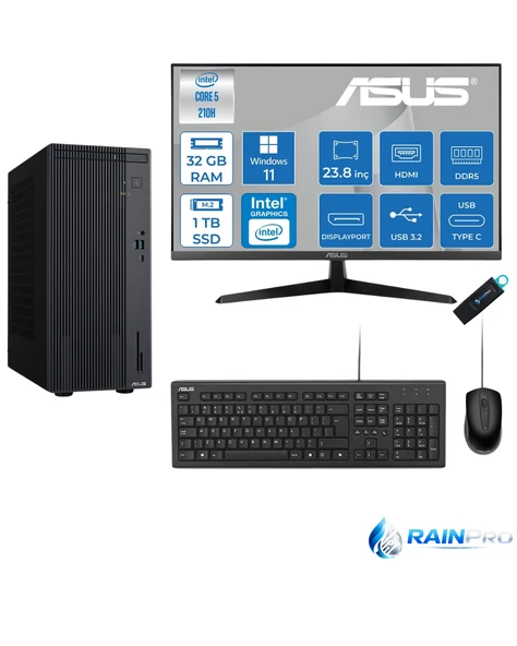 Expertcenter P500MV Core 5-210H 32 GB RAM DDR5 1 TB SSD WİN11PRO ASUS 23.8'' MONİTÖR C52108512B0D23RNP08 ürün görseli 1