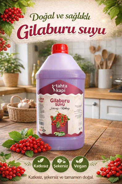 Tahta Kapı Gilaburu Suyu Şekersiz Katkısız Vegan ürün görseli 1
