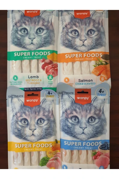 PATİLİMARKET kedi krema ödülü süper food karışık ürün görseli 1