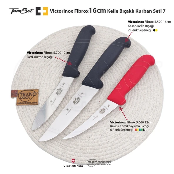 Victorinox Fibrox 16cm Kelle Bıçaklı Kurban Seti 7 ürün görseli 1