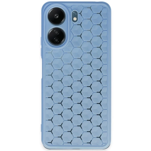 Xiaomi Redmi 13c Kılıf Petek Silikon Kapak - Mavi ürün görseli 1