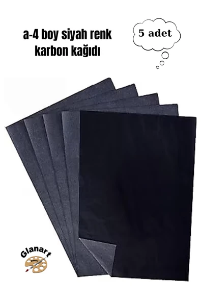 a-4 boy siyah renk karbon kağıdı 5 adet ürün görseli 1