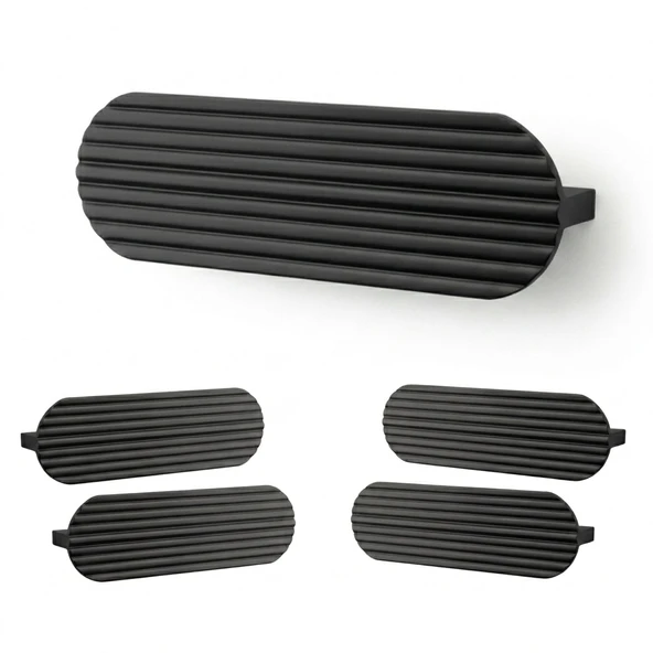 Aytuğ Metal (128 mm-12.8 cm) Mat Siyah Kulp (5 Adet) Mobilya Mutfak Çekmece Dolap Kapak Kulbu Kulpu ürün görseli 1