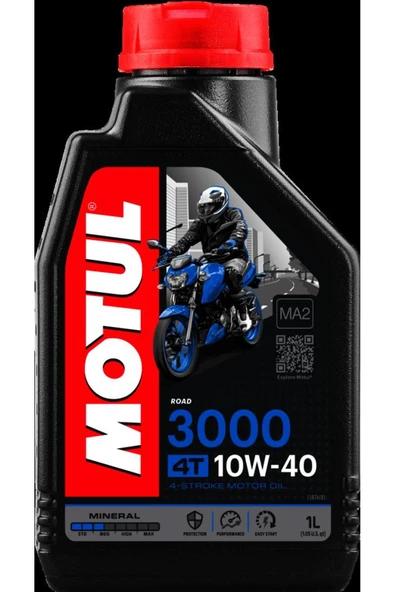 Motul 3000 10w40 4t Mineral Motosiklet Motor Yağı - 1 Litre ürün görseli 1
