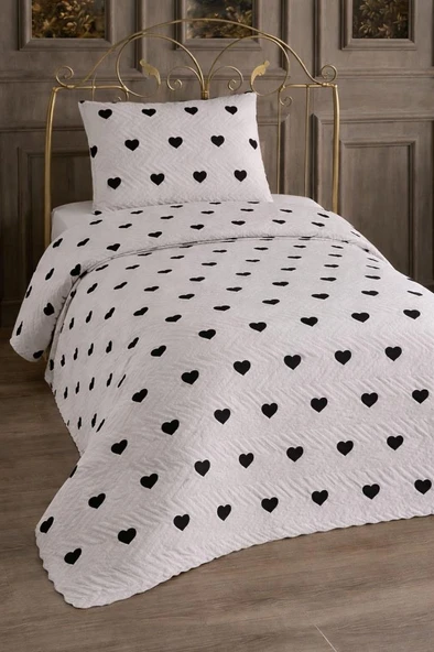 Ultrasonik Kapitoneli Leman Tek Kişilik Pike Takımı 160x235 cm Krem ürün görseli 1