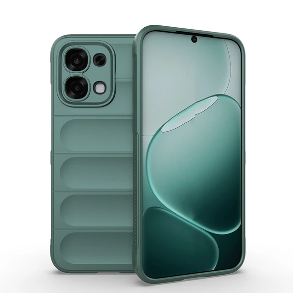 Oppo A6 Pro Kılıf Esnek TPU Oyuklu Arka Yüzey Tasarımlı Etnik Silikon Kapak ürün görseli 1