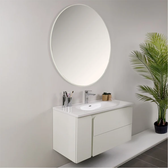 Kobos Future 100 cm Banyo Dolabı Seti Bianco - Resim 2