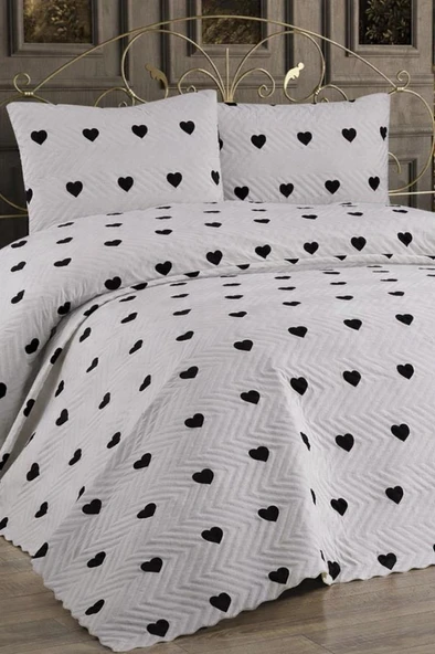 Ultrasonik Kapitoneli Leman Çift Kişilik Pike Takımı 195x235 cm Krem ürün görseli 1