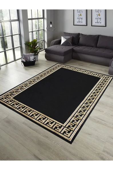 Elizza Collection Modern Salon ve Oturma Odası Halısı - Krem Siyah Outlet Ürün 4722 ürün görseli 1
