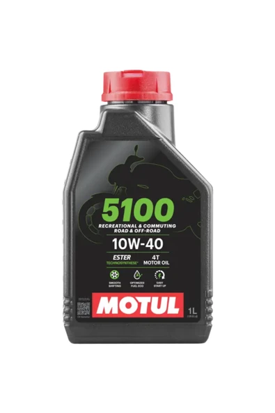 Motul 5100 10W-40 4T 1 Litre Motosiklet Motor Yağı ürün görseli 1