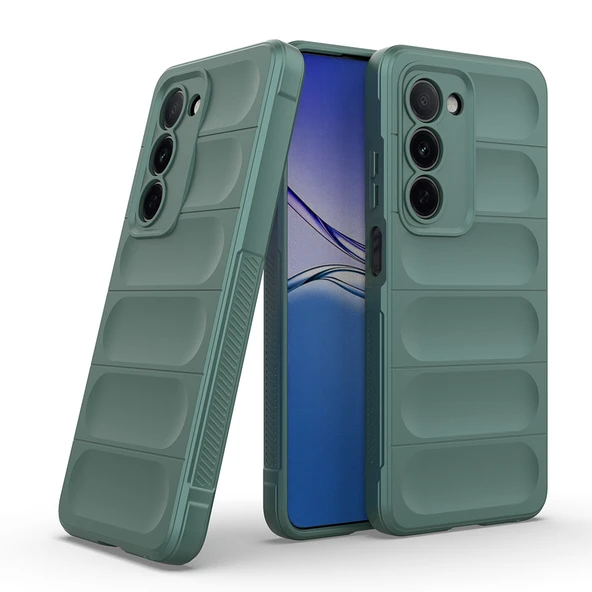 Oppo A5 Kılıf Esnek TPU Oyuklu Arka Yüzey Tasarımlı Etnik Silikon Kapak ürün görseli 1