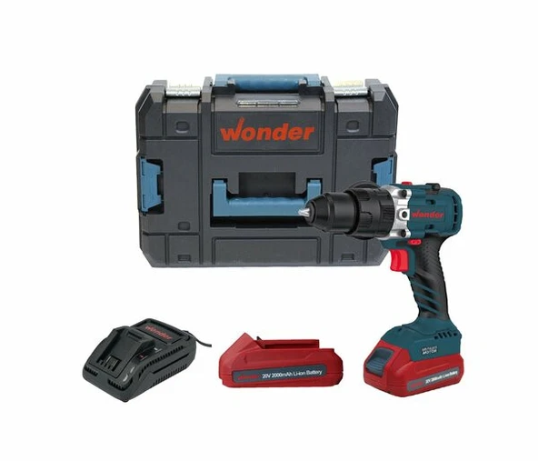 Wonder WAM25S2 20V 2.0Ah Li-ion Çift Akülü Kömürsüz Darbeli Matkap 80Nm ürün görseli 1