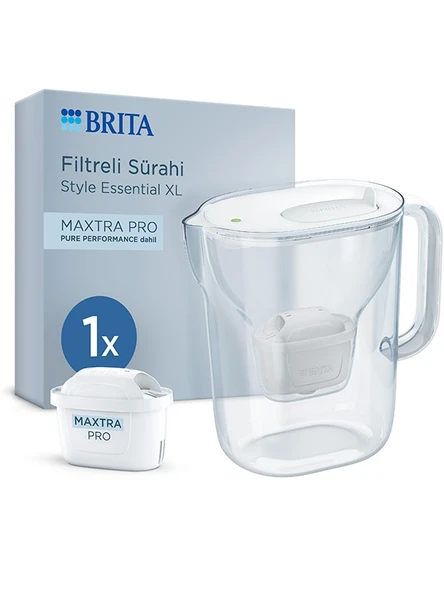 BRITA Style Essential XL 1 x MAXTRA PRO Pure Performance Filtreli Su Arıtma Sürahisi – Beyaz (3,6L) ürün görseli 1