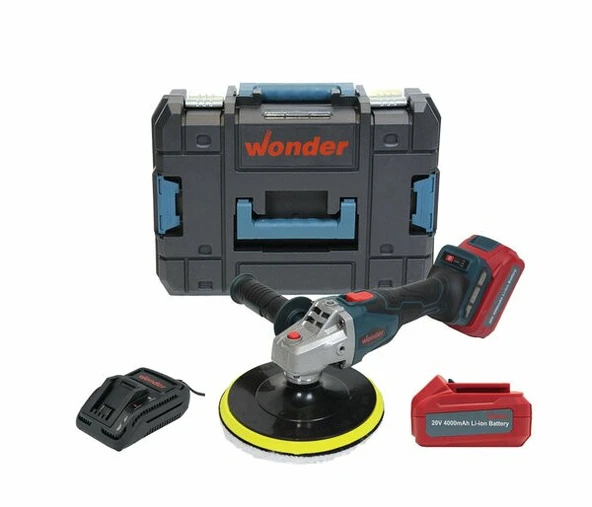 Wonder WAZ10S 20V 4.0Ah Li-ion Çift Akülü Kömürsüz Polisaj 180Mm ürün görseli 1