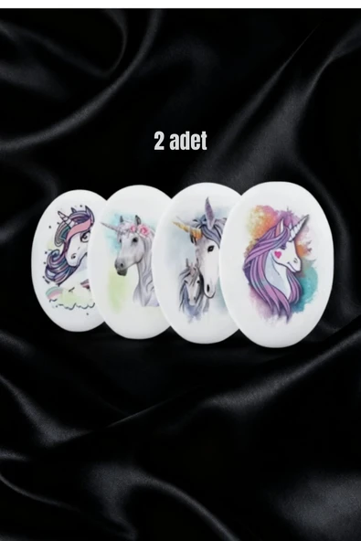 unicorn desenli oval silgi 2 adet ürün görseli 1