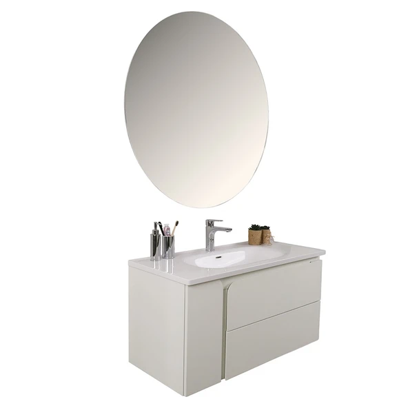 Kobos Future 100 cm Banyo Dolabı Seti Bianco ürün görseli 1