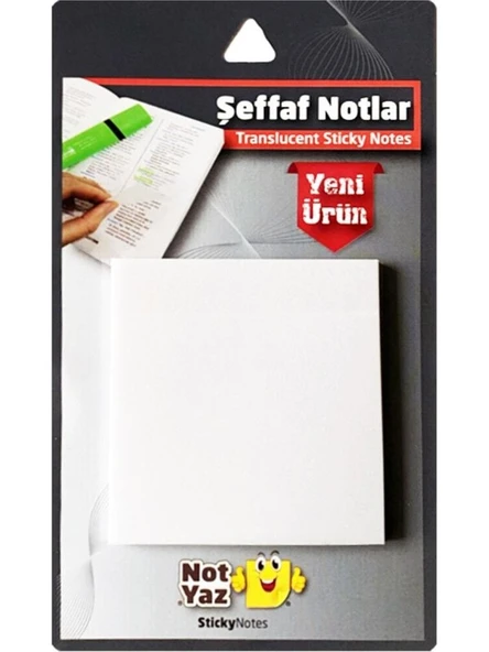 Yapışkanlı Şeffaf Not Kağıdı 75x75 mm – 50 Yaprak, Pratik ve Dayanıklı Ofis Not kağıdı ürün görseli 1