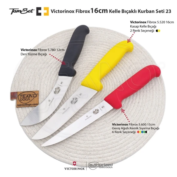 Victorinox Fibrox 16cm Kelle Bıçaklı Kurban Seti 23 ürün görseli 1