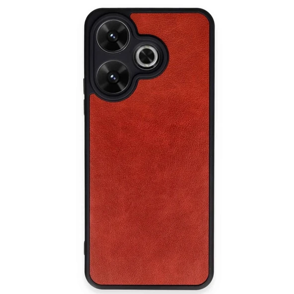 Xiaomi Redmi 13 4g Kılıf Aras Deri Kapak - Kırmızı ürün görseli 1