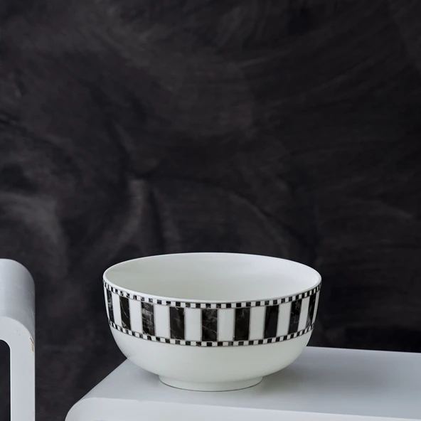 Karaca Damalı Noodle Porselen Kase 14 cm ürün görseli 1