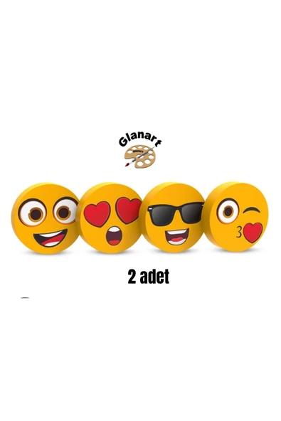 emojili yuvarlak silgi 2 adet ürün görseli 1