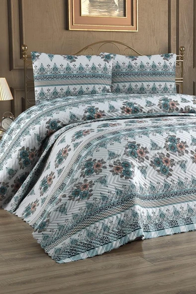Ultrasonik Kapitoneli Neşe Çift Kişilik Pike Takımı 195x235 cm ürün görseli 1