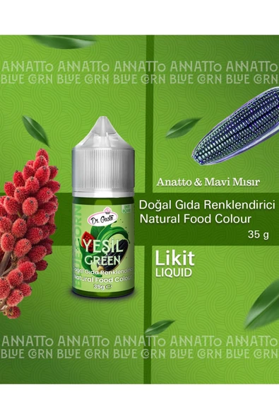 Dr. Gusto DOĞAL LİKİT GIDA BOYASI DR.GUSTO 35 GR YEŞİL ürün görseli 1